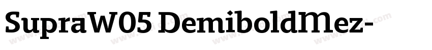 SupraW05 DemiboldMez字体转换